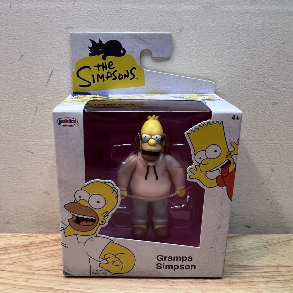 The Simpsons Grampa Abe Simpson 2.5" Figure Jakks Pacific Wave 3 New